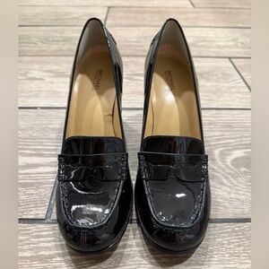 Michael Kors Shiny Black Loafers